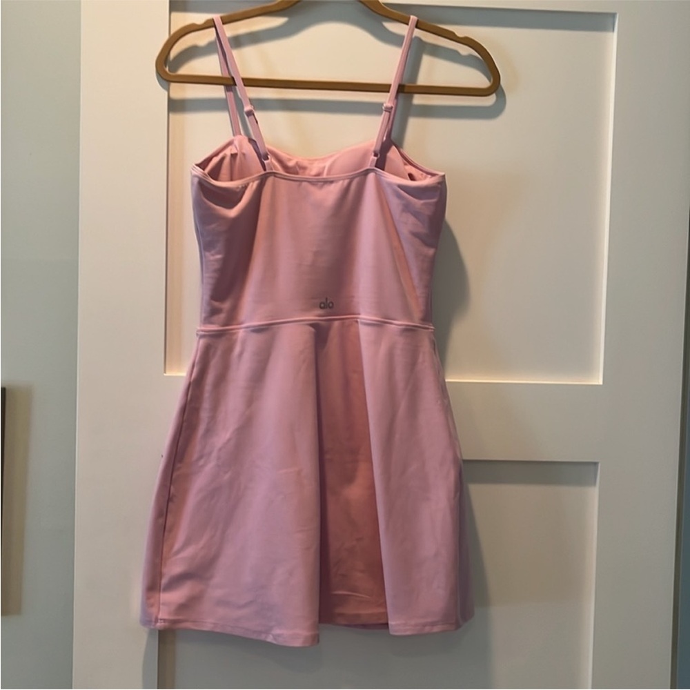 ALO Light Pink Activewear dress with built in shorts and bra. Soft and comfy! - Picture 2 of 11